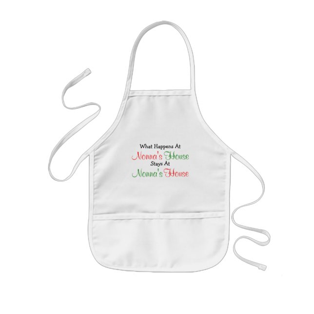 What Happens Nonna's House Kids Craft Apron (Front)