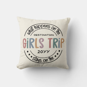 What happens on Girls Trip Custom Girls Weekend Cushion