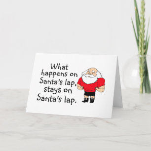What Happens On Santas Lap Stays On Santas Lap Holiday Card