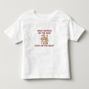 What Happens on the Boat Funny Fishing Toddler T-Shirt