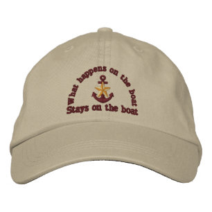 What happens on the boat golden star anchor embroidered hat
