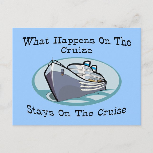 What Happens On The Cruise Postcard (Front)