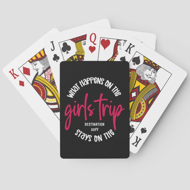 What happens on the Girls Trip Funny Custom Playing Cards (Back)