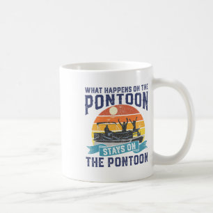 What Happens On The Pontoon Boat Funny Boating Gif Coffee Mug