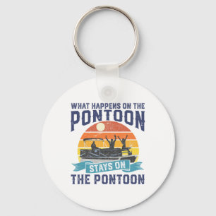 What Happens On The Pontoon Boat Funny Boating Gif Key Ring