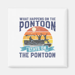 What Happens On The Pontoon Boat Funny Boating Gif Magnet