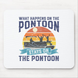 What Happens On The Pontoon Boat Funny Boating Gif Mouse Mat