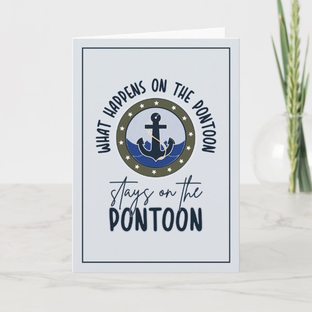 What Happens on the pontoon stays on the pontoon Card (Front)