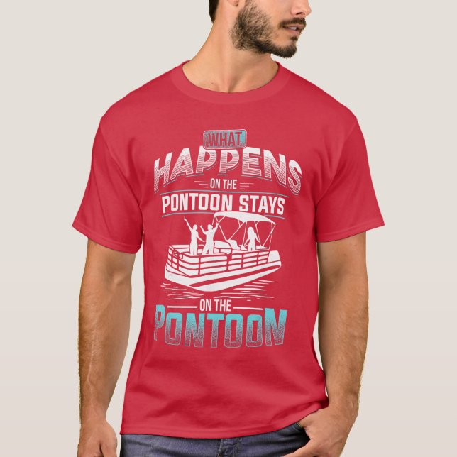 What Happens onhe Pontoon Stays onhe Pontoon vinta T-Shirt (Front)
