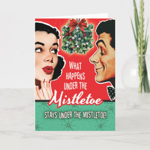 What Happens Under The Mistletoe Christmas Cards