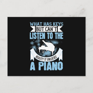 What Has Keys But Can’T Listen To The Beauty Announcement Postcard