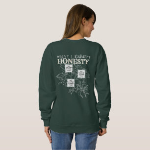 What I Expect - "HONESTY - FLOWERS" - 3 QRs Sweatshirt