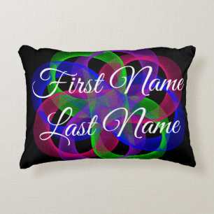 What If Double Loop Geometric Accent Pillow