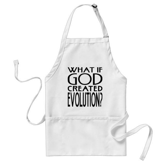 What If God Created Evolution? Intelligent Design Standard Apron (Front)