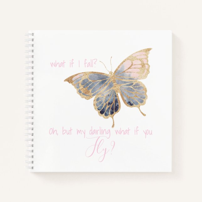 What if I Fall Inspirational Notebook (Front)
