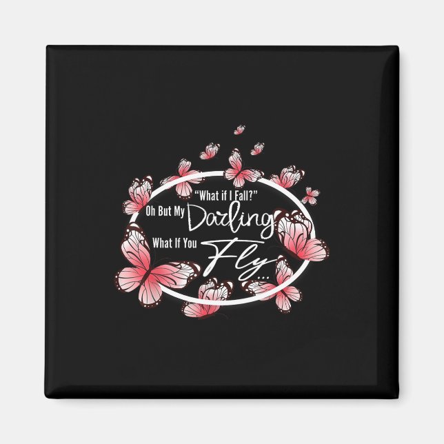 What If I Fall Oh Cute Fall Autumn Thanksgiving Magnet (Front)
