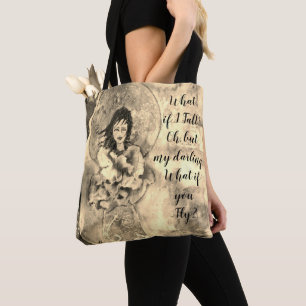 What if I fall? Sepia tone original artwork Tote Bag