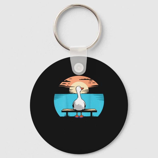 What If Im Not Silly Enough Goose Funny Silly Goos Key Ring (Front)