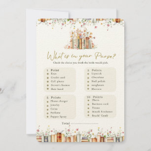 What in Your Purse Bridal Shower Book Theme Game  
