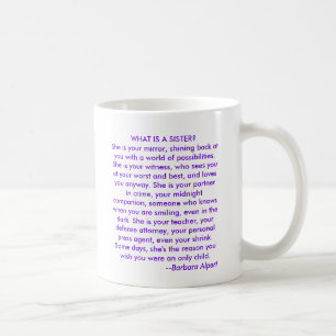 What is a Sister? Mug with Barbara Alpert quote