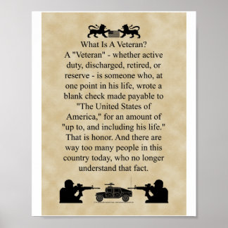 What is a Veteran smaller version Poster