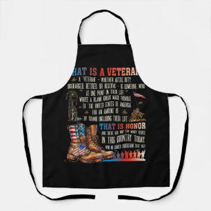 What Is A Veteran That Is Honour Patriotic America Apron