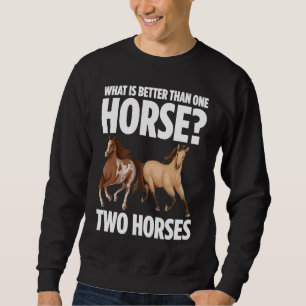 What Is Better Than One Horse Two Horses Owners Br Sweatshirt