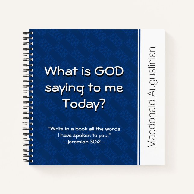 WHAT IS GOD SAYING Christian Prayer Devotional Notebook (Front)