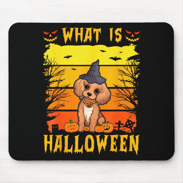 What is halloween puppy  mouse mat (Front)