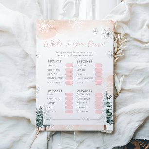 What Is in Your Purse Baby Shower Game