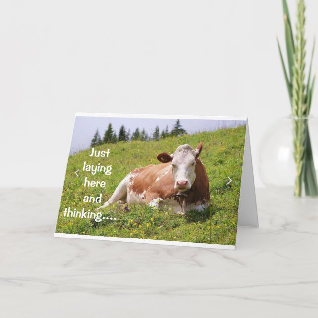 WHAT IS IT LIKE TO BE TURNING **70** ASKS COW CARD (Front)