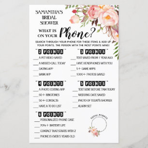 What is on your Phone shower english spanish game