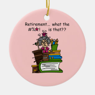 What is Retirement Humour Ceramic Tree Decoration