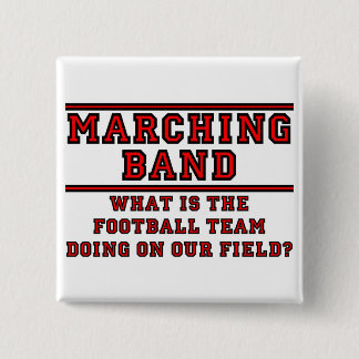What Is The Football Team Doing On Our Field? 15 Cm Square Badge