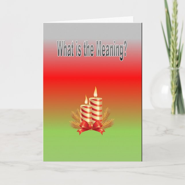 What is the Meaning? Card (Front)