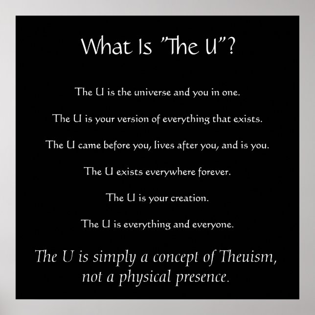 What Is "The U"? Poster (Front)