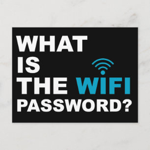 What is the WIFI Password Funny Postcard