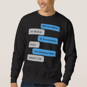 What Is Your Address I'm A Programmer No Your Loca Sweatshirt