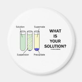 What Is Your Solution? (Chemistry Humour) Magnet