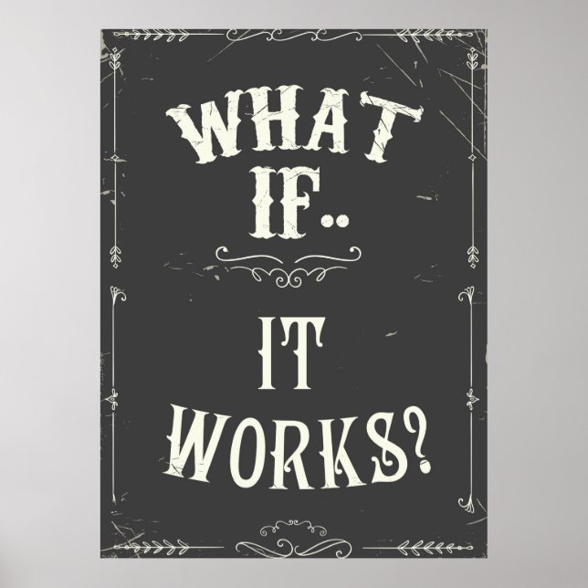 What it if works? poster (Front)
