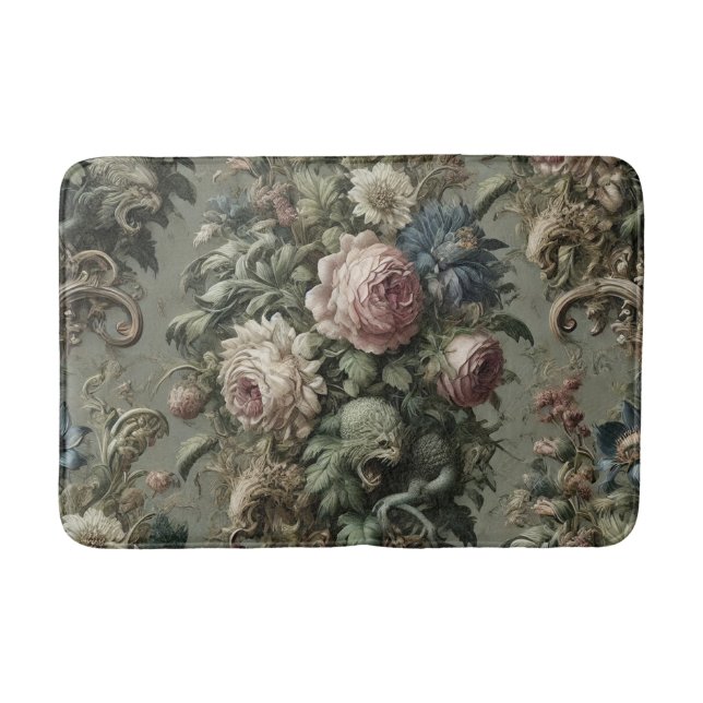 What Lies Beneath the Bloom – Gothic Victorian Bath Mat (Front)