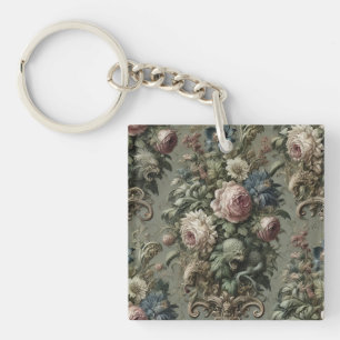 What Lies Beneath the Bloom – Gothic Victorian Key Ring