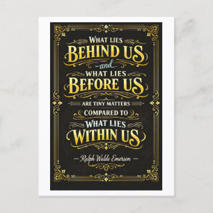 "What Lies Within Us" Emerson Quotation Postcard