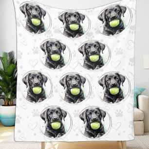 What Lies Within Us- Motivational Quote- Black Lab Fleece Blanket