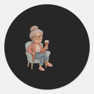 What life throws at me i don't have ugly grandkids classic round sticker