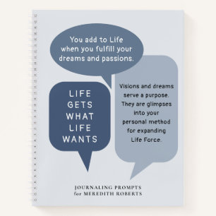 What Life Wants Motivational Journalling Prompts Notebook