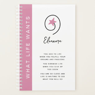 What Life Wants Pink Motivational Quote Planner