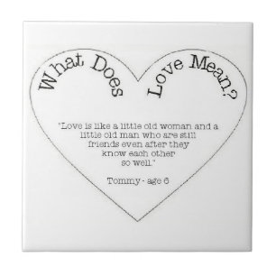 What Love Means - Old Woman and Man Tile