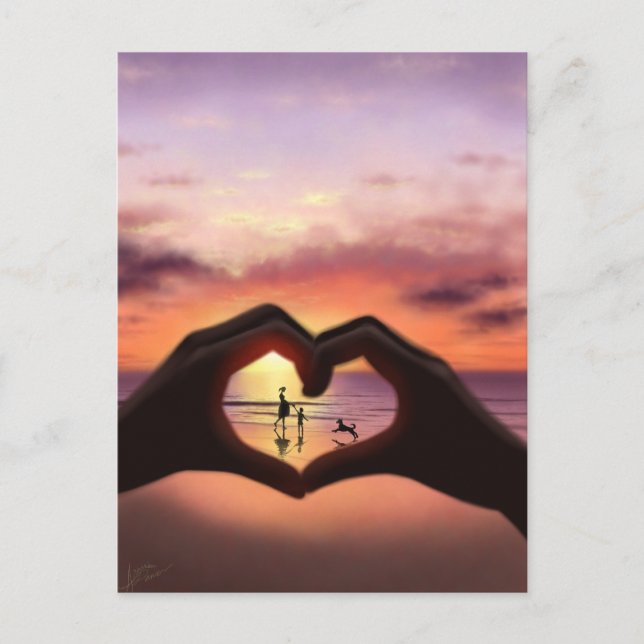 What Love Means To Me Postcard (Front)