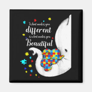 What Makes Different Beautiful Elephant Autism Magnet